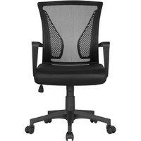 EONLION Black Mesh Office Chair, Swivel Task Chair with Lumbar Support