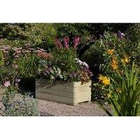 Rowlinsons Marberry Rectangular Planter - L50 x W100 x H39 cm in Brown