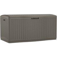 Rowlinsons 469L Minnesota Storage Box - Resin - L74 x W134 x H66 cm - Stone Grey