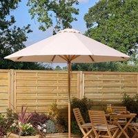 Rowlinsons 2.2m Ashdown Wooden Parasol - Timber - L219 x W219 x H200 cm - Natural in Brown