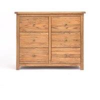 Cabinet Bits Trivento 6 Drawer Chest of Drawers Brass Knob in Natural