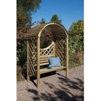 Rowlinsons Keswick Arbour - L80 x W132 x H207.5 cm in Brown