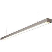 Netlighting Borde Integrated LED Linear Baton Pendant Bar Silver Opal