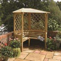 Rowlinsons Balmoral Arbour - L158 x W158 x H210 cm in Brown