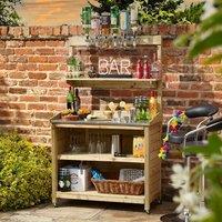 Rowlinsons Garden Mini Bar - L53 x W103 x H162 cm in Brown