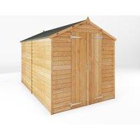 Mercia 10 x 6 Feet Overlap Apex Windowless Shed - L297 x W190.4 x H198.7 cm in Brown