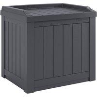 Rowlinsons 83L Florida Storage Box - Resin - L43 x W56 x H52 cm - Cyberspace Grey