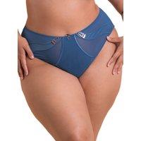 Scantilly Women's Suspense High Waist Brief in Blue | Size: Large