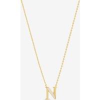 Inicio Women's 14K Real Gold Plated & Mother of Pearl Initial Pendant - N
