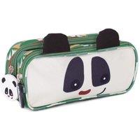 Les Deglingos 2-Zip Animal Face Pencil Case - Rototos the Panda