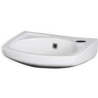 Balterley Adley Wall Hung Ceramic Basin with Overflow & Tap Hole, 350mm - White