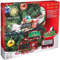Shatchi Christmas Tree Train Set-Around the Tree Xmas Home decoration Novelty Decoration in Green