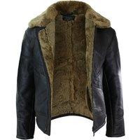 TruClothing Men's Sherling Sheepskin Cream B3 Pilot Jacket in Brown | Size: 5XL