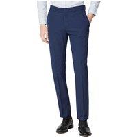 Limehaus Men's Plain Slim Suit Trousers in Blue | Size: 32S