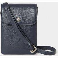 OSPREY LONDON Women's The Madison Leather Phone Bag in Navy