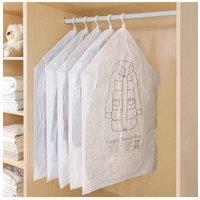 Living and Home 5-Pack Hanging Vacuum Compression Storage Bags for Space-Saving Organization and Protection in Clear