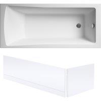 Balterley Square 1700x700 Bath Set - Leg Set & Front & End Bath Panels in White