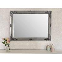 Downton Interiors Large Antique Silver Wood Frame Wall Mirror 90cm x 65cm