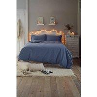 Deyongs Southwick Melange Look Duvet Cover Set - Soft & Breathable Bedding | 1846 in Blue | Size: Double