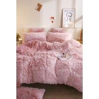 Ezysleep Pink Faux Fur Duvet Cover Set | Size: King