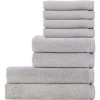 CHRISTY 'Cirrus' Lightweight Fluffy Softloft Cotton 8 Piece Towel Bale in Light Grey