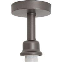 Happy Homewares Contemporary Designer Short Semi Flush Ceiling Rose Light Fitting in Grey