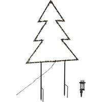 Samuel Alexander Light up Dewdrop Metal Christmas Tree with 90 LEDs & Garden Stakes in Black
