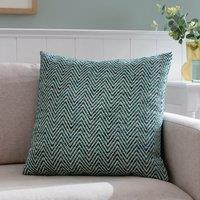 Wylder Croft Twill Woven Cushion in Teal | Size: 50 cm x 50 cm