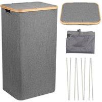 Neel Blue 100L Foldable Laundry Hamper with Lid in Grey