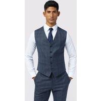 Ted Baker Men's Slim Fit Check Waistcoat in Navy | Size: 42R