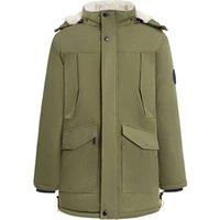 MODISHION Men's Thicken Mid-Length Padded Coat Jacket with Hood in Green | Size: 3XL