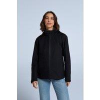 Animal Women's 'Elements' Waterproof Breathable Zipped Pocket Adjustable Hood Jacket in Jet Black | Size: 16