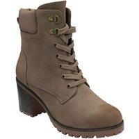 Lotus Women's 'Gene' Heeled Ankle Boots in Taupe | Size: 6