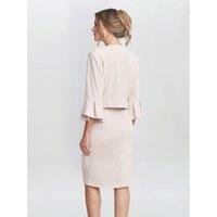 Gina Bacconi Women's Gigi Moss Crepe Bolero in Rose | Size: 18