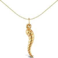 Jewelco London Women's 9ct Gold Horn of Plenty Charm Pendant
