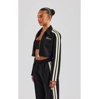 Cernucci Women's Taping Cropped Harrington Jacket - Black | Size: XS