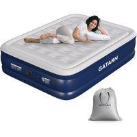 GATARN King Air Bed Inflatable Air Mattress Built-in Electric Pump Blow Up Bed in Blue