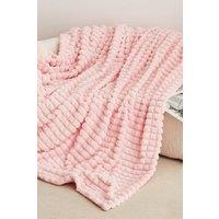Ezysleep Super Soft Luxury Faux Fur Box Throw in Pink | Size: Extra Large