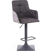 Shankar Orion Suede Effect Dark Grey Bar Stool