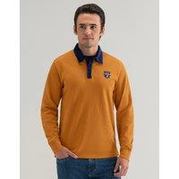 Brian Oak London Men's Mustard Orange Plain Rugby Shirt | Size: 2XL