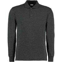 Kustom Kit Men's Pique Long-Sleeved Polo Shirt in Dark Grey | Size: Medium