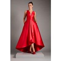Coast Women's Plunge Waterfall Maxi Dress in Red | Size: 10