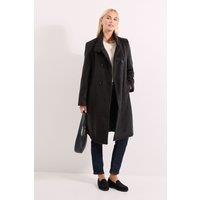 Wallis Women's Principles by Funnel Button Coat in Black | Size: 16