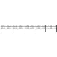 Berkfield Home Garden Fence with Hoop Top Steel 8.5x0.6 m Black