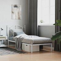 Berkfield Home Metal Bed Frame with Headboard White 80x200 cm