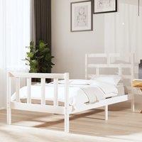 Berkfield Home Bed Frame White Solid Wood Pine 90x190 cm Single