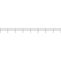 Berkfield Home Garden Fence with Hoop Top Steel 13.6x0.6 m Black