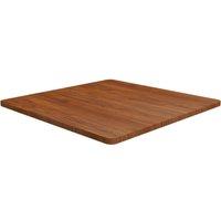 Berkfield Home Square Table Top Dark Brown 80x80x2.5cm Treated Solid Wood Oak | Size: 80x80x2.5 cm