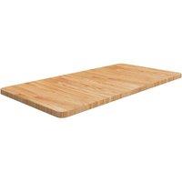 Berkfield Home Bathroom Countertop Light Brown 100x50x2.5cm Treated Solid Wood | Size: 100x50x2.5 cm