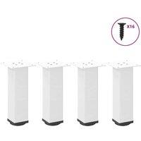 Berkfield Home Coffee Table Legs 4 pcs White 30-32 cm Steel